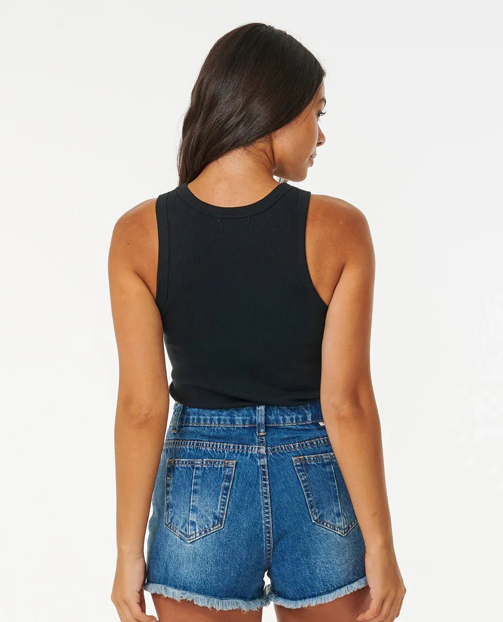 Rip Curl Women's Classic Ribbed Tank Top - Black sold by Sun Diego Boardshops product image thumbnail 3