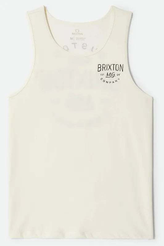 Brixton Men's Fremont Tank Top - Off White made by Brixton