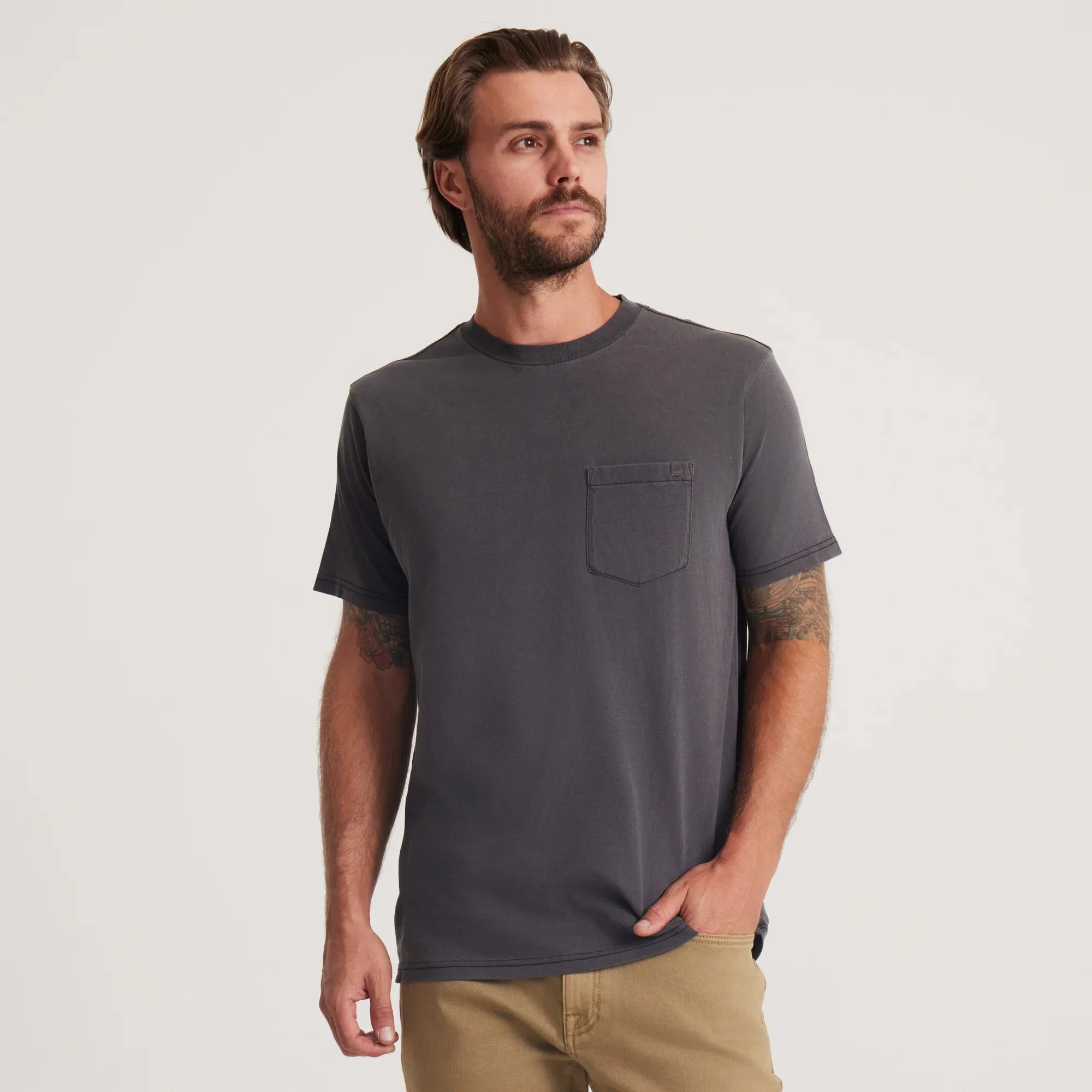 Roark Men's Made To Fade Short Sleeve Tee - Washed Black sold by Sun Diego Boardshops product image thumbnail 3