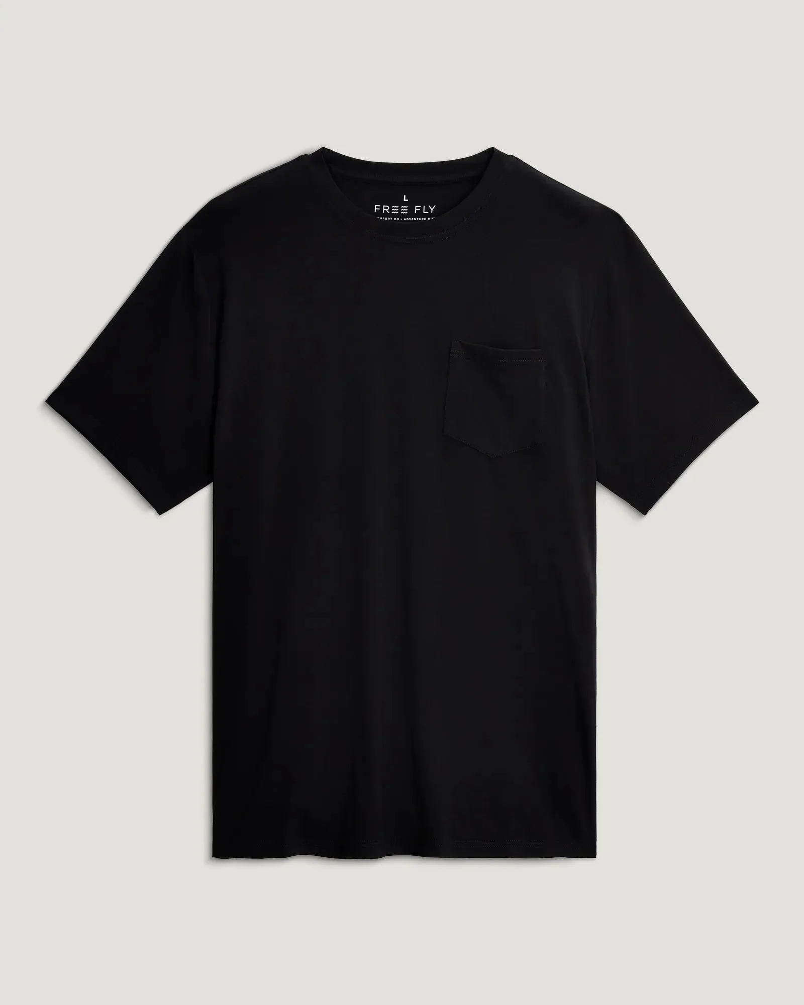 Free Fly Men's Bamboo Flex Pocket Tee - Black sold by Sun Diego Boardshops