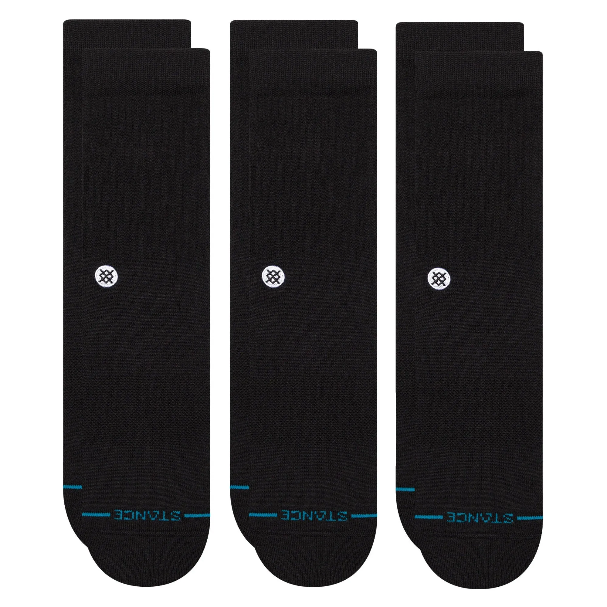 Stance Men's Icon 3 Pack Socks - Black sold by Sun Diego Boardshops
