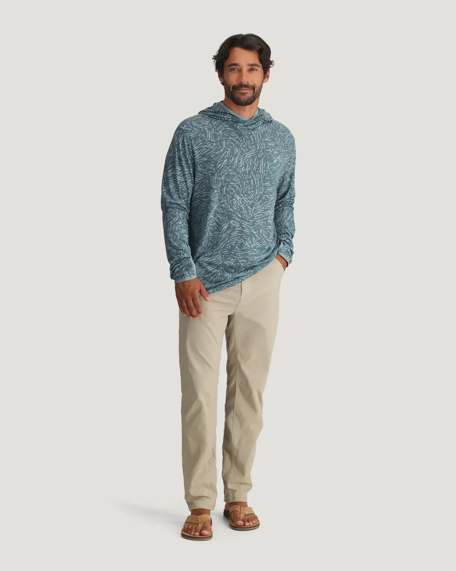 Free Fly Men's Bamboo Lightweight Hoodie - Tidal Flow Print Stormy Sea sold by Sun Diego Boardshops product image thumbnail 4