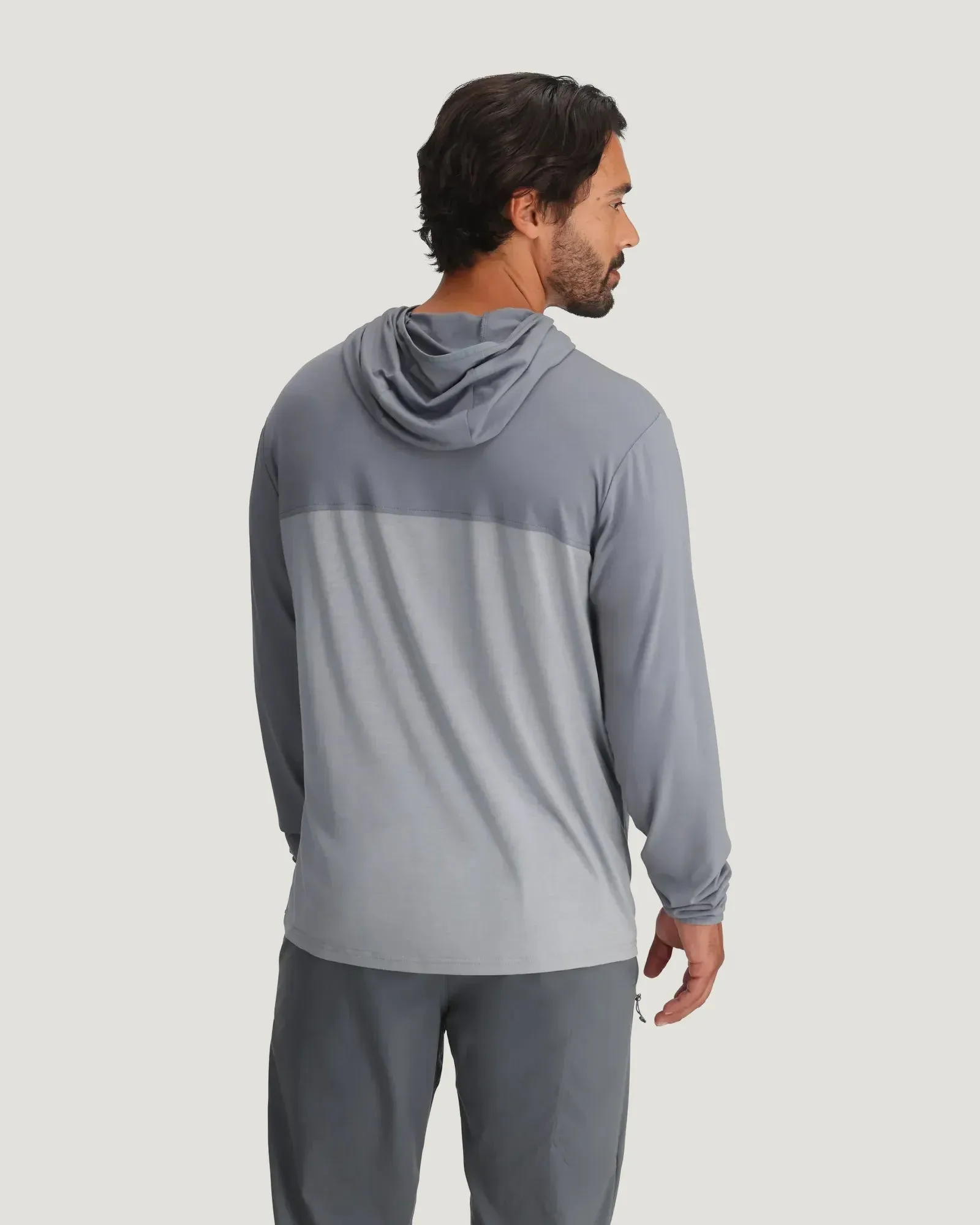 Free Fly Men's Bamboo Hybrid Hoodie - Slate/Aspen Grey sold by Sun Diego Boardshops product image thumbnail 3