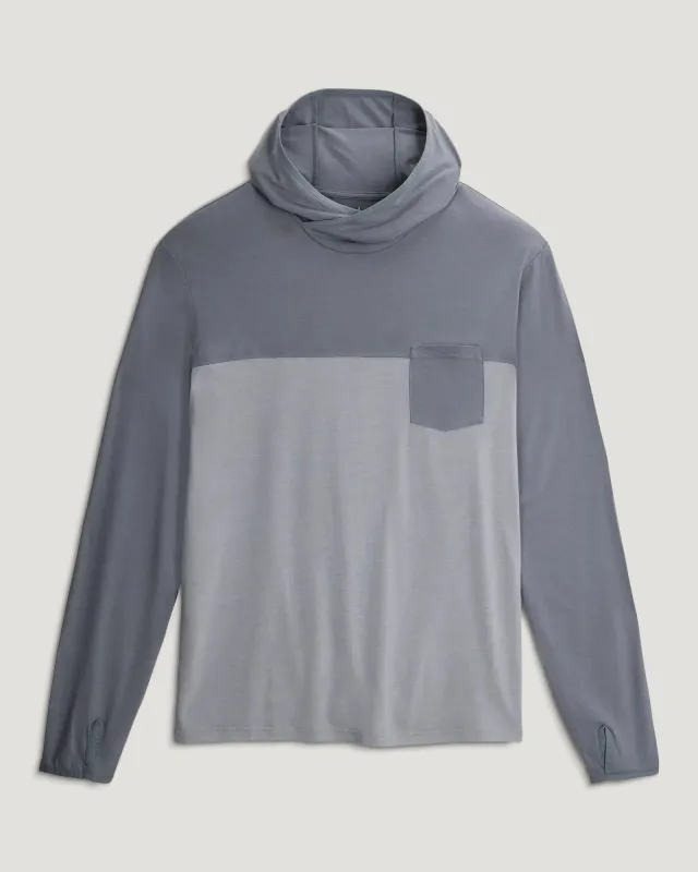Free Fly Men's Bamboo Hybrid Hoodie - Slate/Aspen Grey made by Sun Diego Boardshops