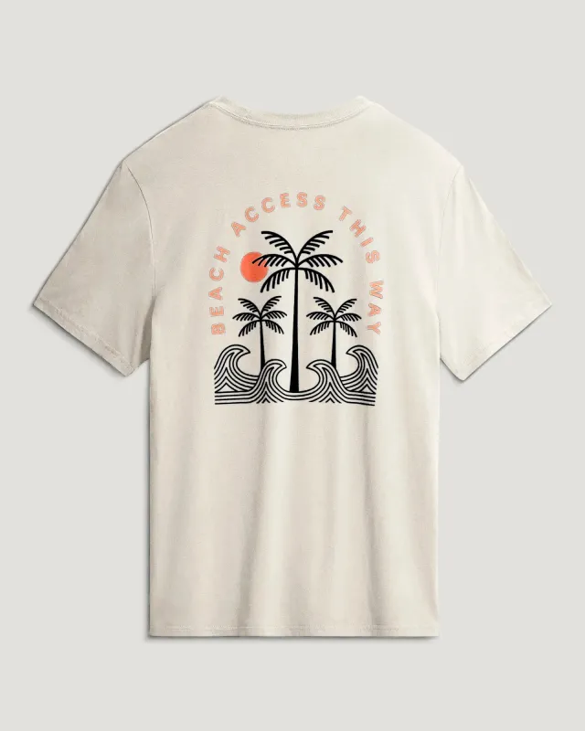 Free Fly Men's Beach Access Tee - Hea Sea Salt made by Sun Diego Boardshops