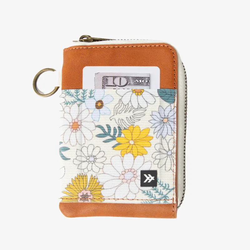 Thread Leather Zip Wallet - Blossom made by Sun Diego Boardshops