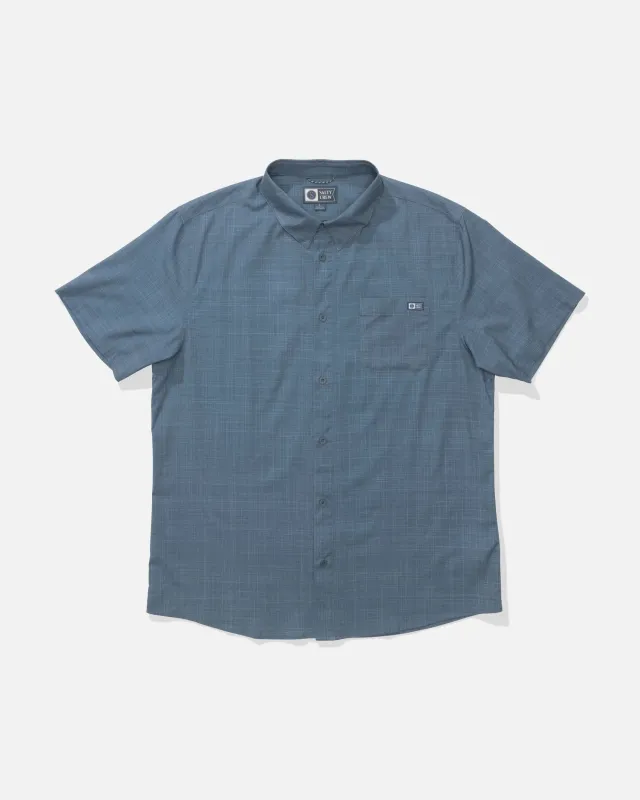 Salty Crew Men's Breezer Perforated Button Up - Monument made by Salty Crew