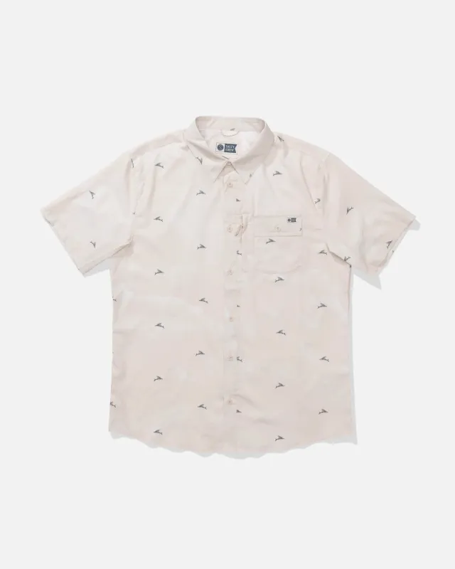 Salty Crew Men's Flagship UV Button Up - Natural made by Salty Crew