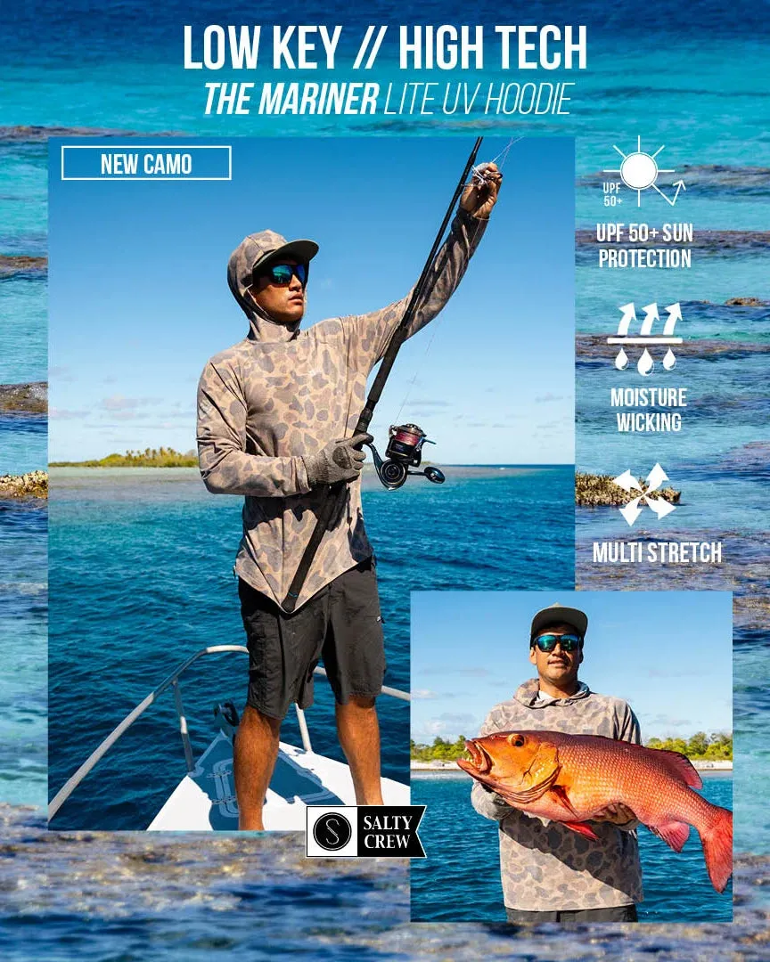 Salty Crew Men's Mariner Lite UV Hood - Tan Camo sold by Sun Diego Boardshops product image thumbnail 4