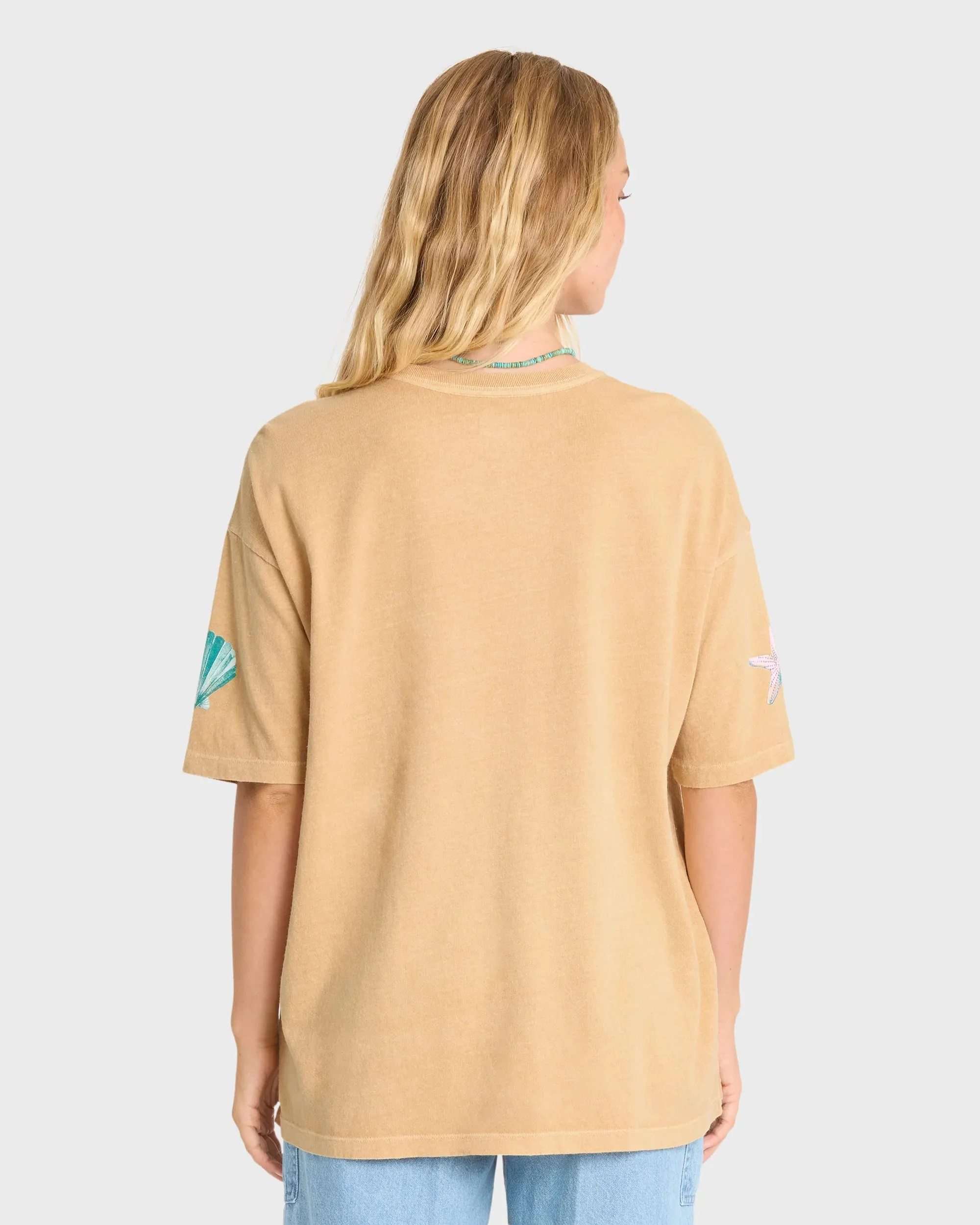 Billabong Women's Salty Since Short Sleeve Cotton Graphic T-Shirt - Curry sold by Sun Diego Boardshops product image thumbnail 2