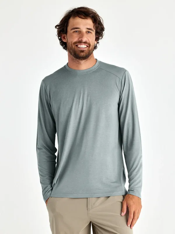Free Fly Men's Men's Bamboo Lightweight Long Sleeve - Slate made by Sun Diego Boardshops