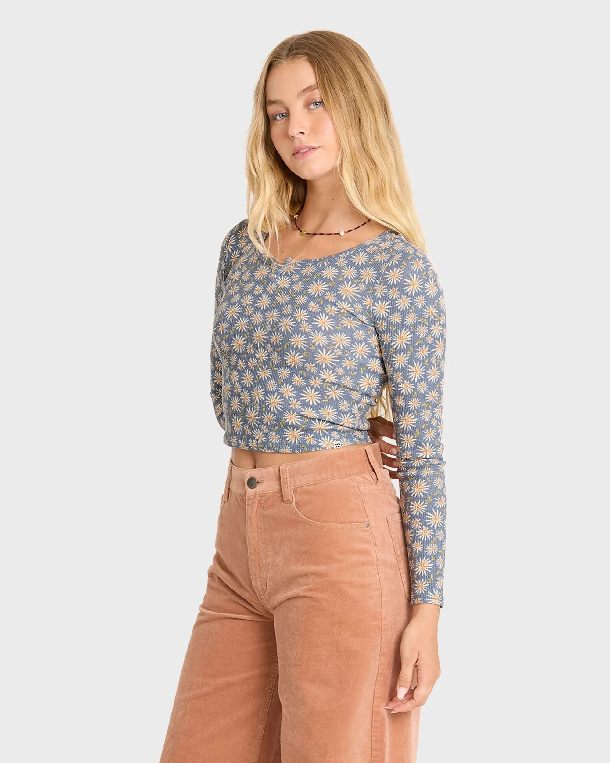 Billabong Women's Reese Long Sleeve Thermal Shirt - Blue Smoke sold by Sun Diego Boardshops product image thumbnail 4