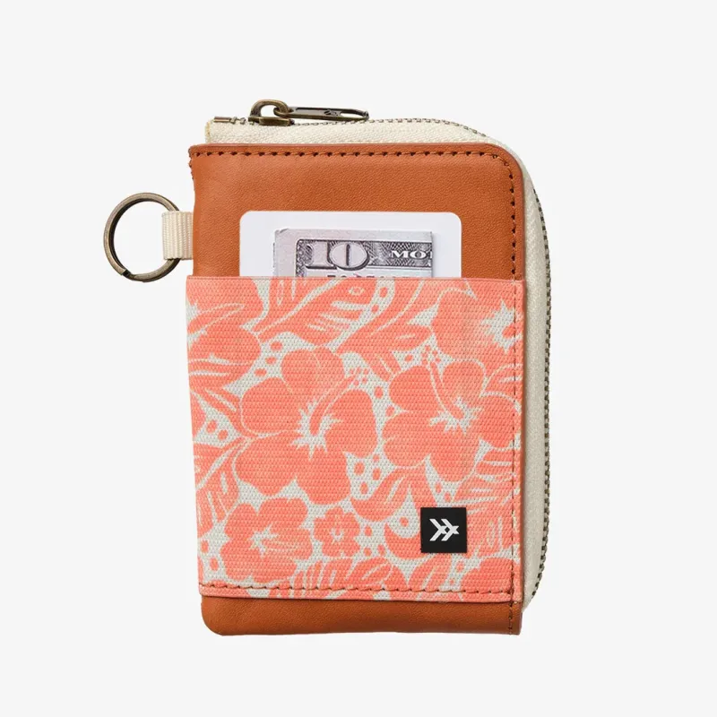 Thread Coral Crush - Leather Zip Wallet - Coral Crush made by Sun Diego Boardshops