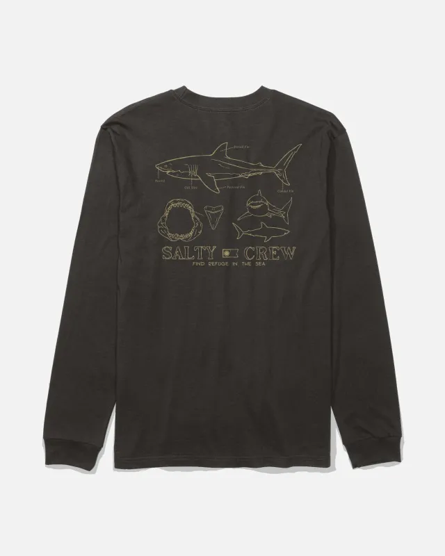 Salty Crew Men's Great White Long Sleeve Tee - Black made by Salty Crew