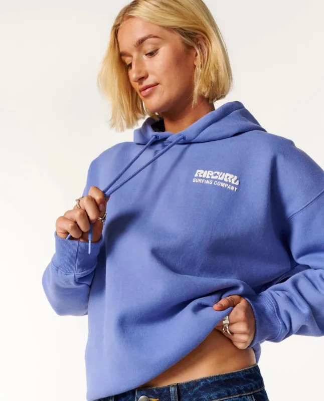Rip Curl Women's Surf Puff Heritage Hood - Mid Blue made by Ripcurl