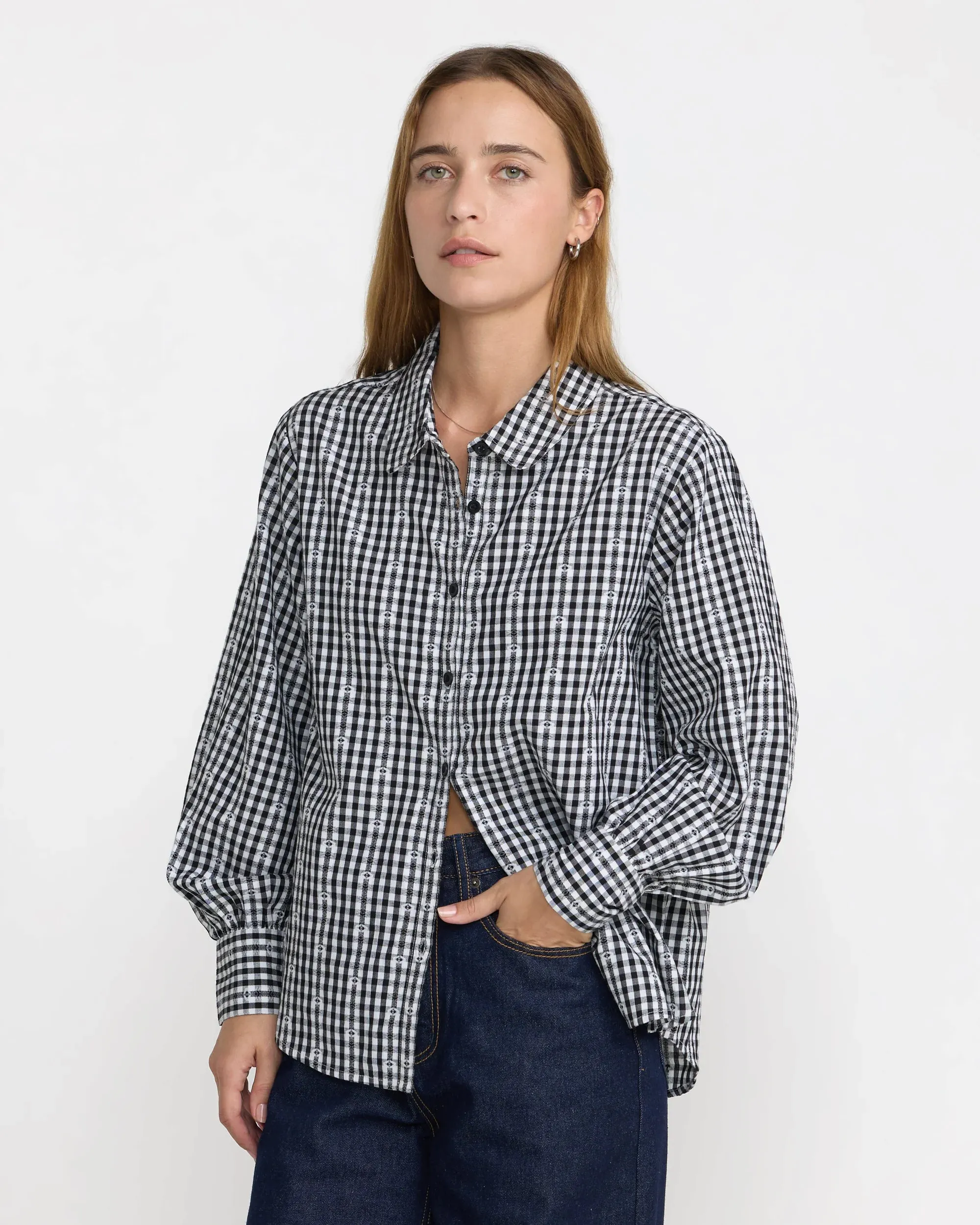 RVCA Women's Go West Long Sleeve Shirt - RVCA Black sold by Sun Diego Boardshops product image thumbnail 5