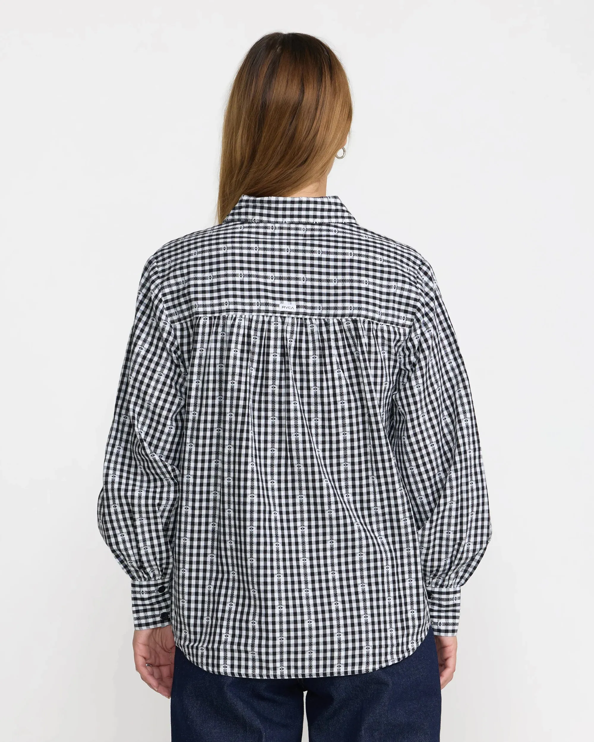 RVCA Women's Go West Long Sleeve Shirt - RVCA Black sold by Sun Diego Boardshops product image thumbnail 2