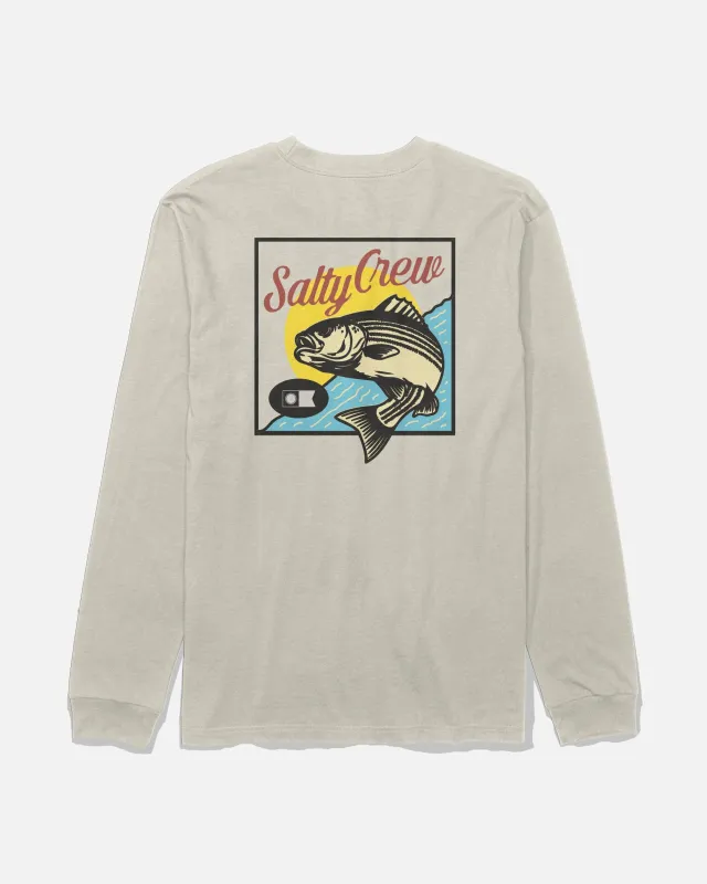 Salty Crew Men's Striped Long Sleeve Tee - Bone made by Salty Crew