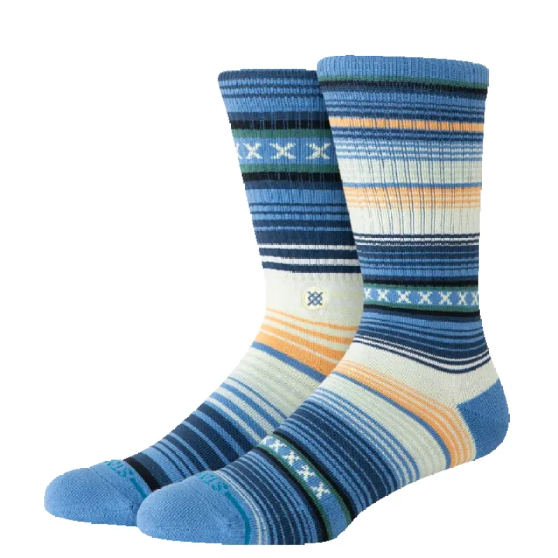 Stance Men's Curren St Crew Sock - Capri Blue made by Stance
