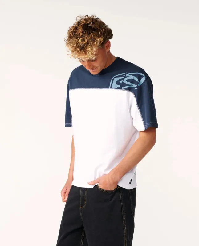 Rip Curl Men's Archive Thrashed Panel Tee - White made by Ripcurl