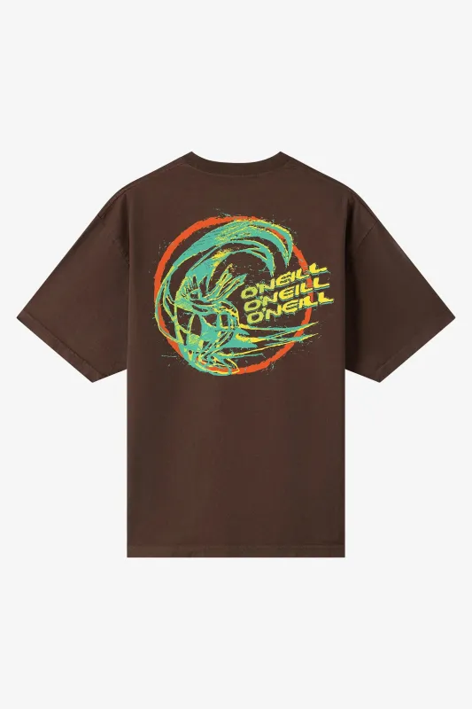 O'Neill Men's Circle Freak Boxy Tee - Earth made by O'Neill