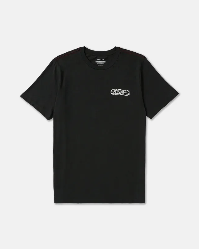 RVCA Men's Tri Pressed Short Sleeve Tee - Pirate Black made by RVCA