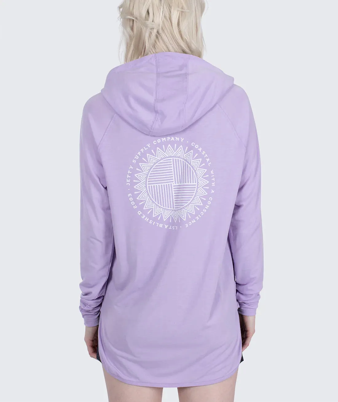 Radial Hooded UV Shirt - Lavender sold by Sun Diego Boardshops