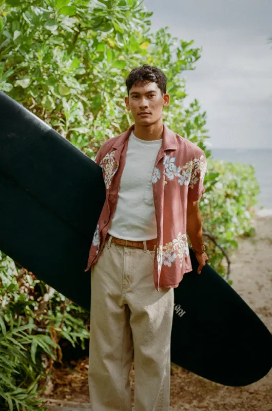 Rhythm Vacation Floral Ss Shirt - CLAY sold by Sun Diego Boardshops