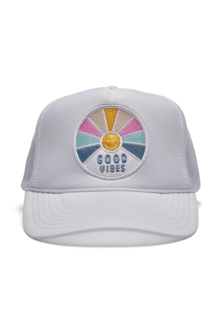 That Friday Feeling Good Vibes Trucker Hat - White sold by Sun Diego Boardshops