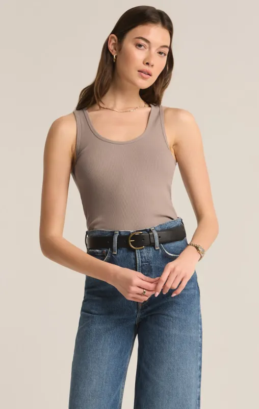 Z-Supply ESSY RIB TANK - Slate Grey sold by Sun Diego Boardshops