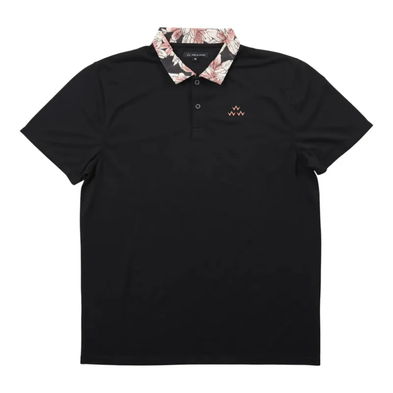 BIRDS OF CONDOR GEORGIA ON MY MIND POLO PRINTED COLLAR - BLACK sold by Sun Diego Boardshops