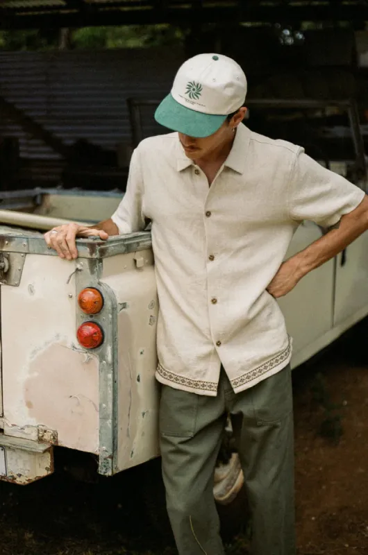 Rhythm Trim Ss Shirt - NATURAL sold by Sun Diego Boardshops