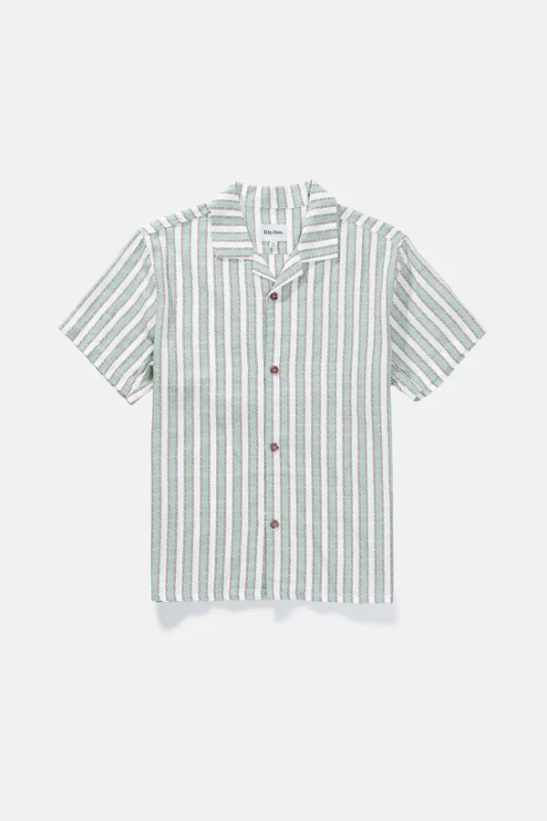 Rhythm Vacation Stripe Ss Shirt - Sea Green sold by Sun Diego Boardshops