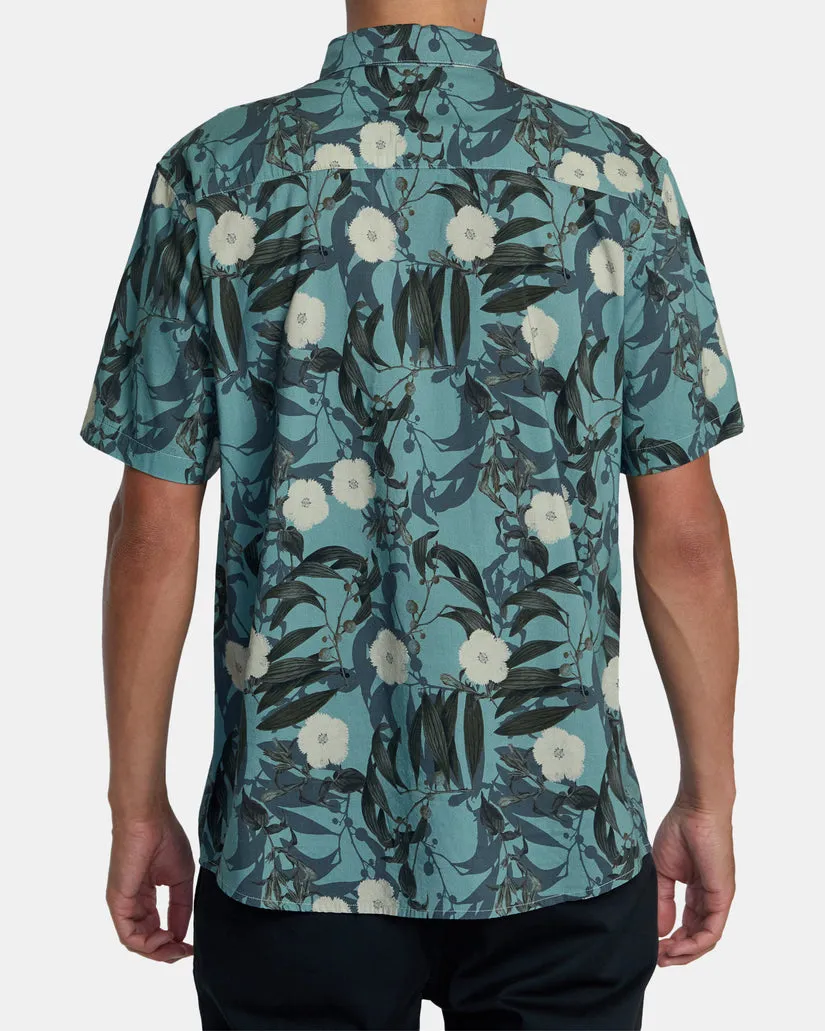 RVCA BOTANICAL SHORT SLEEVE WOVEN SHIRT - GREEN TEA sold by Sun Diego Boardshops product image thumbnail 2