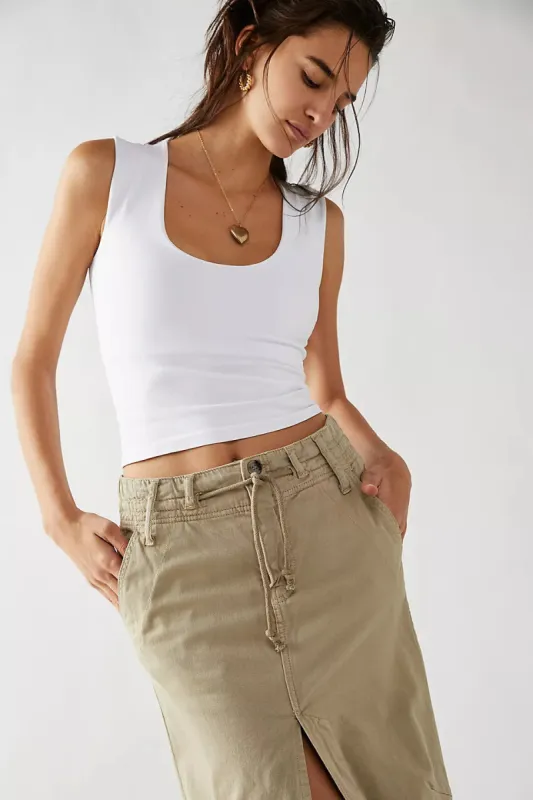 Free People Clean Lines Muscle Cami - WHITE sold by Sun Diego Boardshops