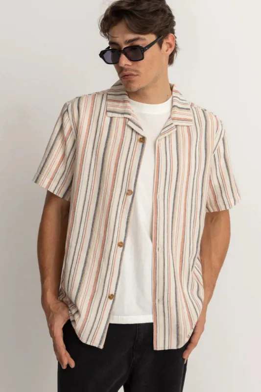 Rhythm Vacation Stripe Ss Shirt - NATURAL sold by Sun Diego Boardshops