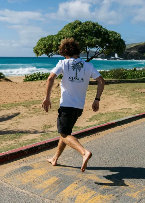 Vissla Tropical Thrills Premium Organic Pkt Tee - WHITE made by Sun Diego Boardshops