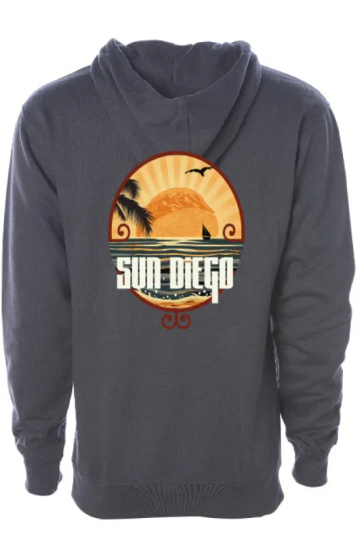 SunDiego Sunset Pullover Hoodie - Charcoal sold by Sun Diego Boardshops