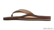 Rainbow Double Layer Premier Leather With Arch Support - Dark Brown sold by Sun Diego Boardshops