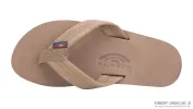 Rainbow Double Layer Premier Leather With Arch Support - Dark Brown sold by Sun Diego Boardshops