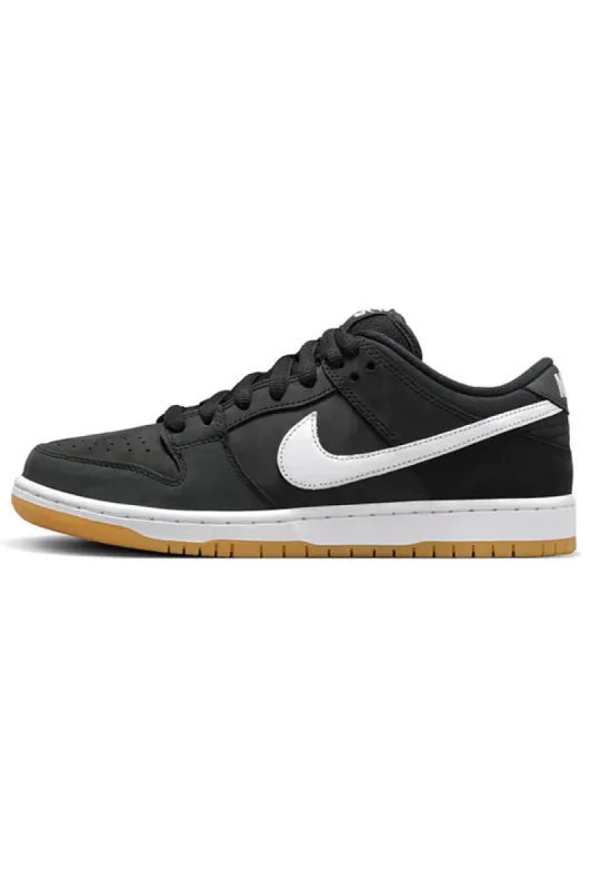 Nike SB DUNK LOW PRO SKATE SHOES - 006 BLACK/WHITE-BLACK-GUM LT BROWN sold by Sun Diego Boardshops