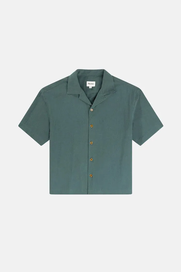 Rhythm Relaxed Texture SS Shirt - TEAL sold by Sun Diego Boardshops product image thumbnail 4