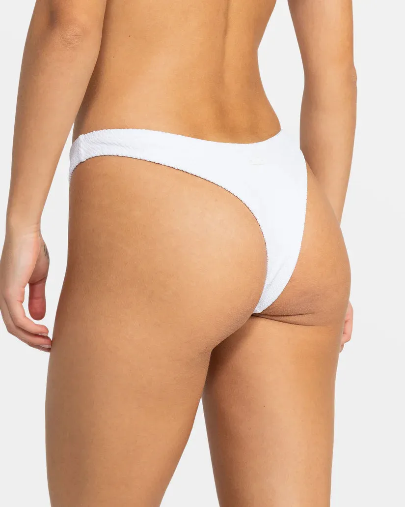 Roxy Aruba High Leg Cheeky Bikini Bottoms - BRIGHT WHITE sold by Sun Diego Boardshops product image thumbnail 2