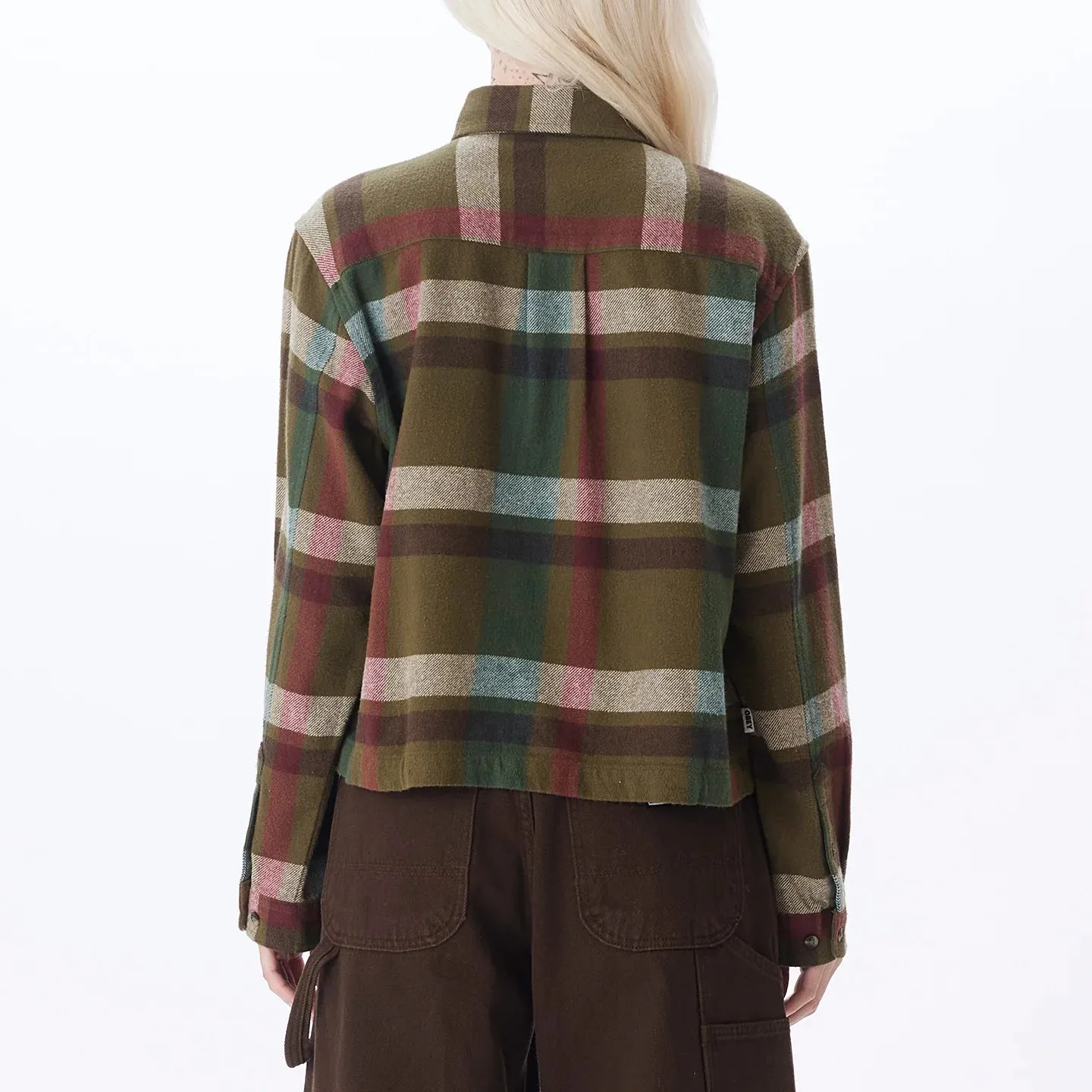 Obey Long Sleeve Viola Shirt - Moss Green Multi sold by Sun Diego Boardshops product image thumbnail 2