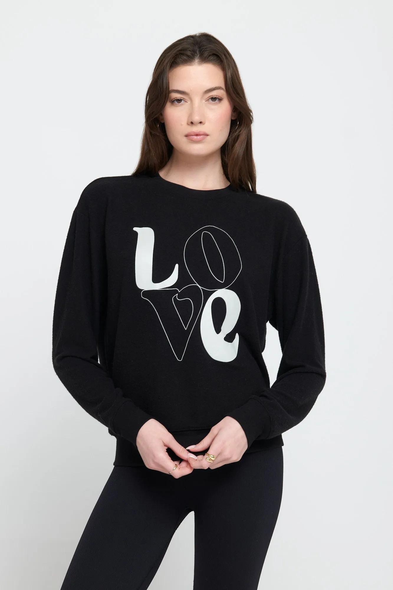 Spiritual Gangster Love Relaxed Savasana Sweater - Black sold by Sun Diego Boardshops