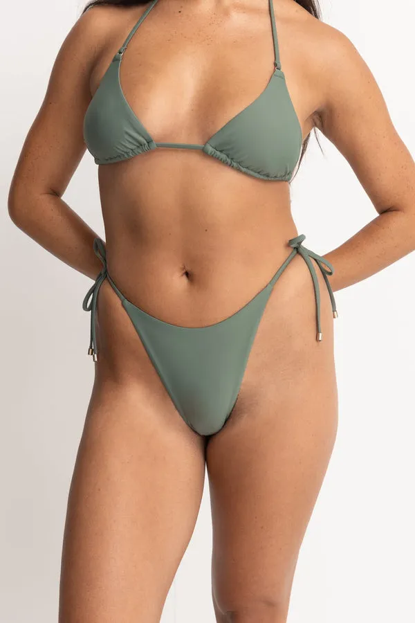 Rhythm Classic Tie Side Hi Cut Pant - OLIVE sold by Sun Diego Boardshops