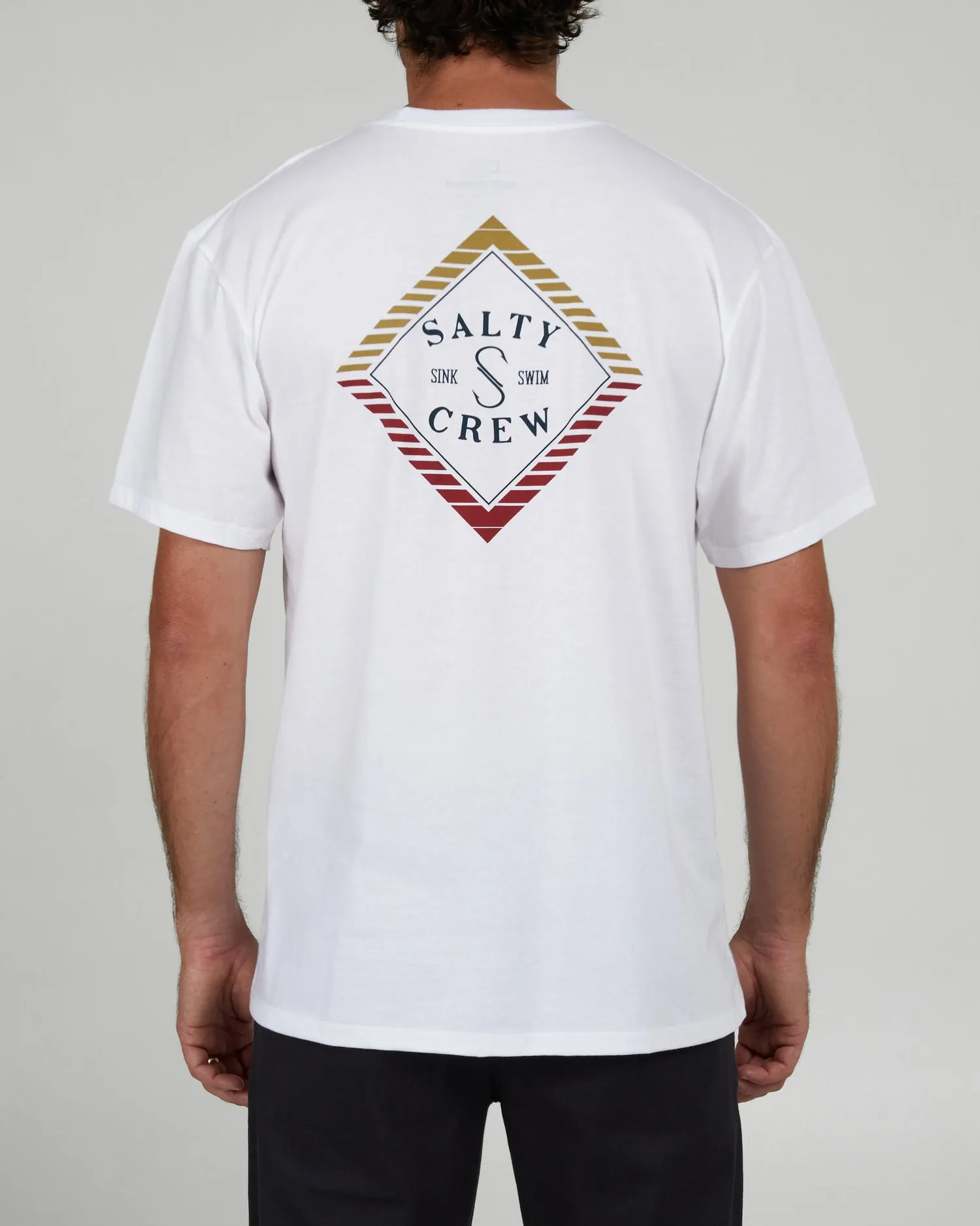 Salty Crew Faded Black S/S Premium Tee - WHITE sold by Sun Diego Boardshops
