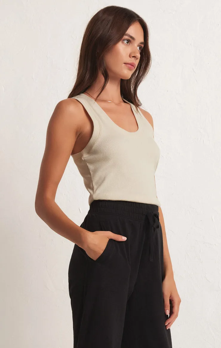 Z-Supply SIRENA RIB TANK - Oat Milk sold by Sun Diego Boardshops product image thumbnail 3