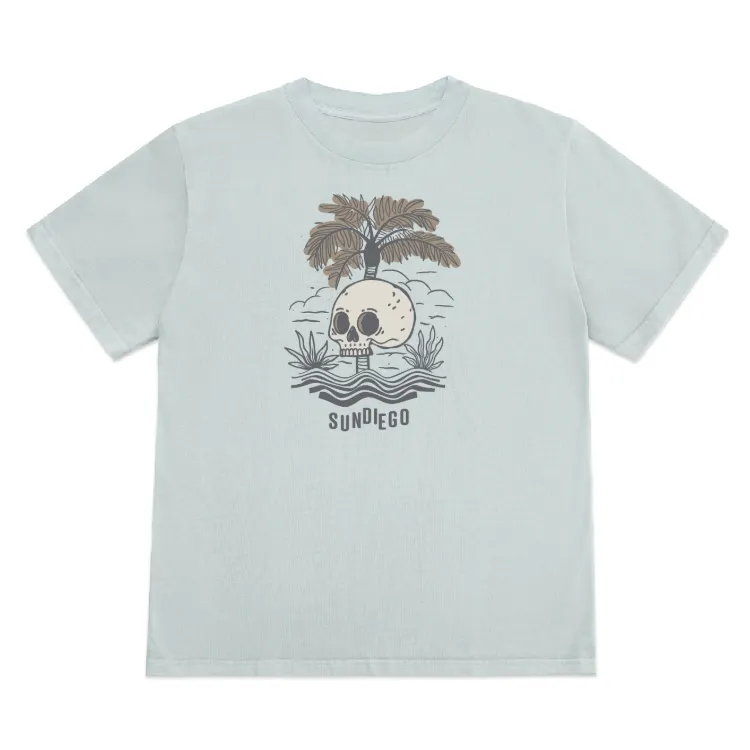 SunDiego Death Palm Box Tee - Vintage Light Blue sold by Sun Diego Boardshops product image thumbnail 2
