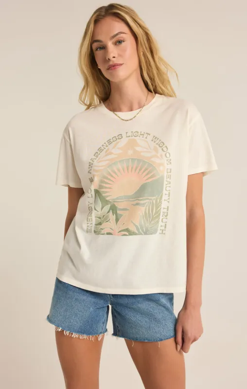 Z-Supply LOVE ENERGY BOYFRIEND TEE - SEA SALT sold by Sun Diego Boardshops